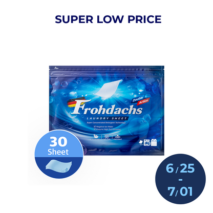 FROHDACHS Dual Ultra-Concentrated Laundry Sheets (30 sheets)