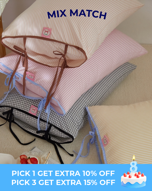 【 MAATILA】Ribbon Cake Collection | Pillowcase