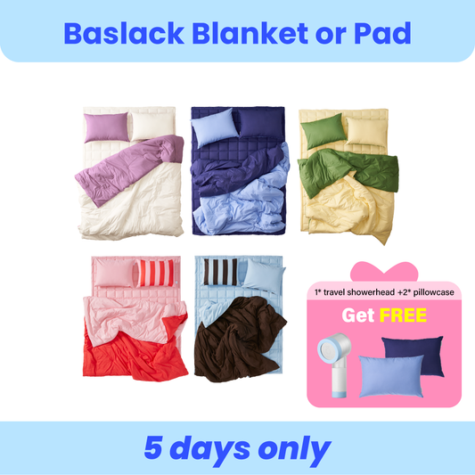 Buy Baslack Blanket/Pad Get a FREE Travel Showerhead + 2 Pillowcases
