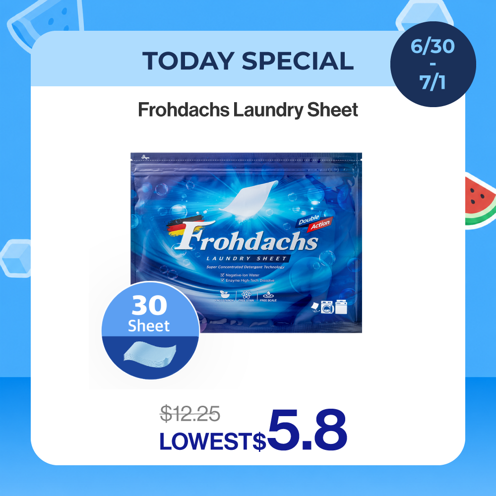 FROHDACHS Dual Ultra-Concentrated Laundry Sheets (30 sheets)