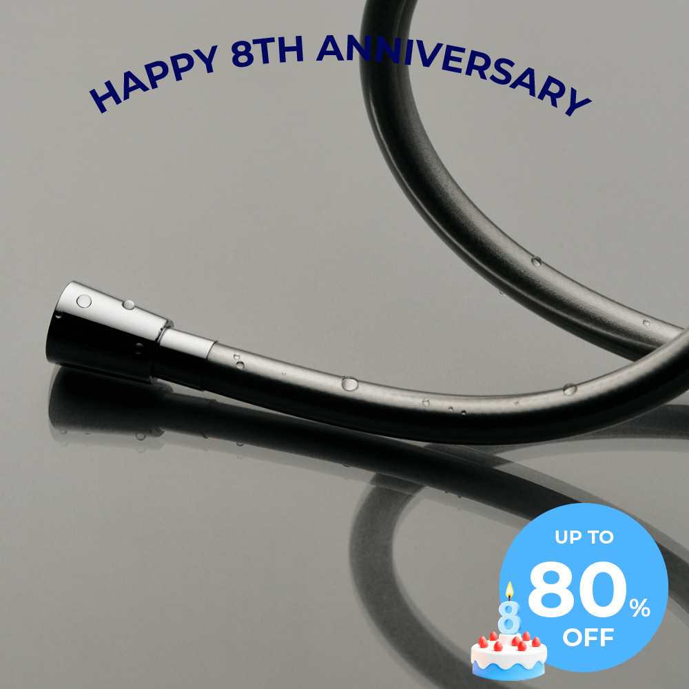 PURESOME Metallic Shower Hose Tube